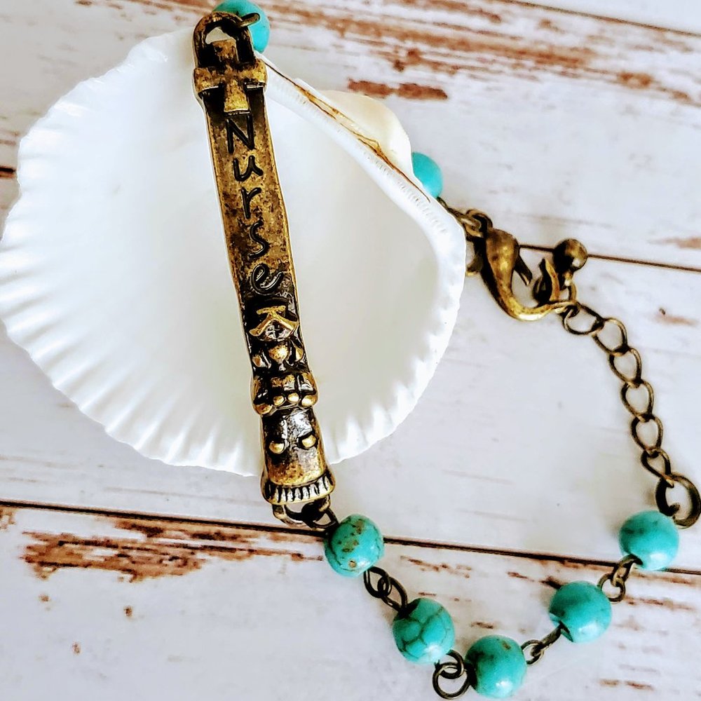 Boho Nurse Turquoise Bracelet - Picture 3 of 4